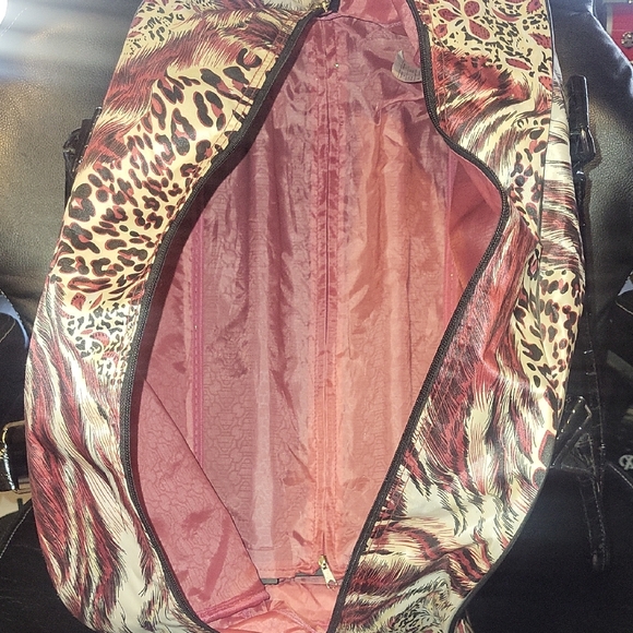 KATHY VAN ZEELAND Leopard Print Women's Travel Rolling Bag - Picture 14 of 16